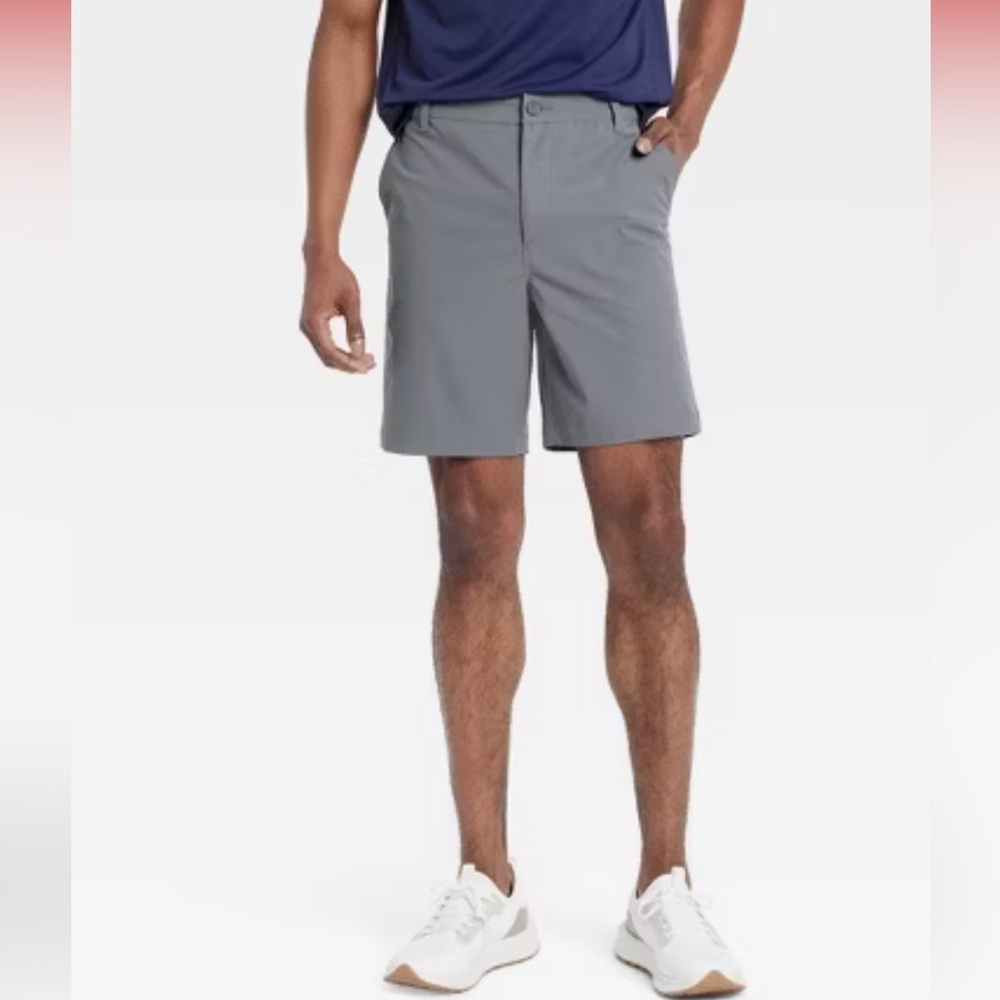 New Men's Heather Golf Shorts 8" - All in Motion Gray 40